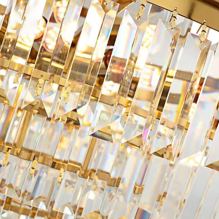 Metal Plating Gold Crystal Ceiling Lights Living Room Hotel Lobby Luxury Modern Chandelier Lighting