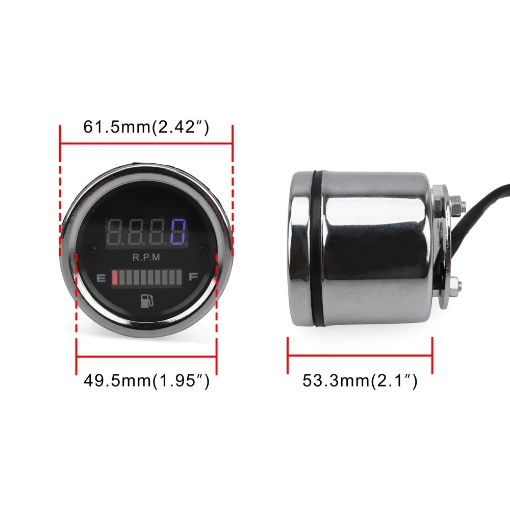 Motorcycle Meter Oil Digital Instrument Tachometer