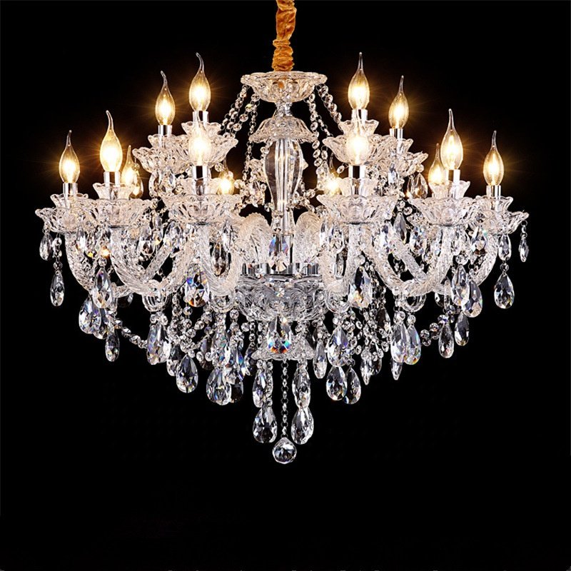 American Crystal Pendant Light Restaurant Living Room Bedroom Chandelier Ceiling Light Luxury Villa Hotel Hall Chandelier