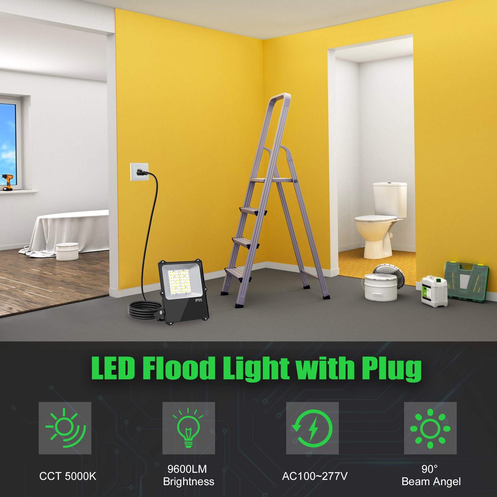 Led Floodlight Ip65 Outdoor Fixture ETL Listed 100w 200w 400w Led Flood Lights Led 150w Flood Light for Yard Garden Playground
