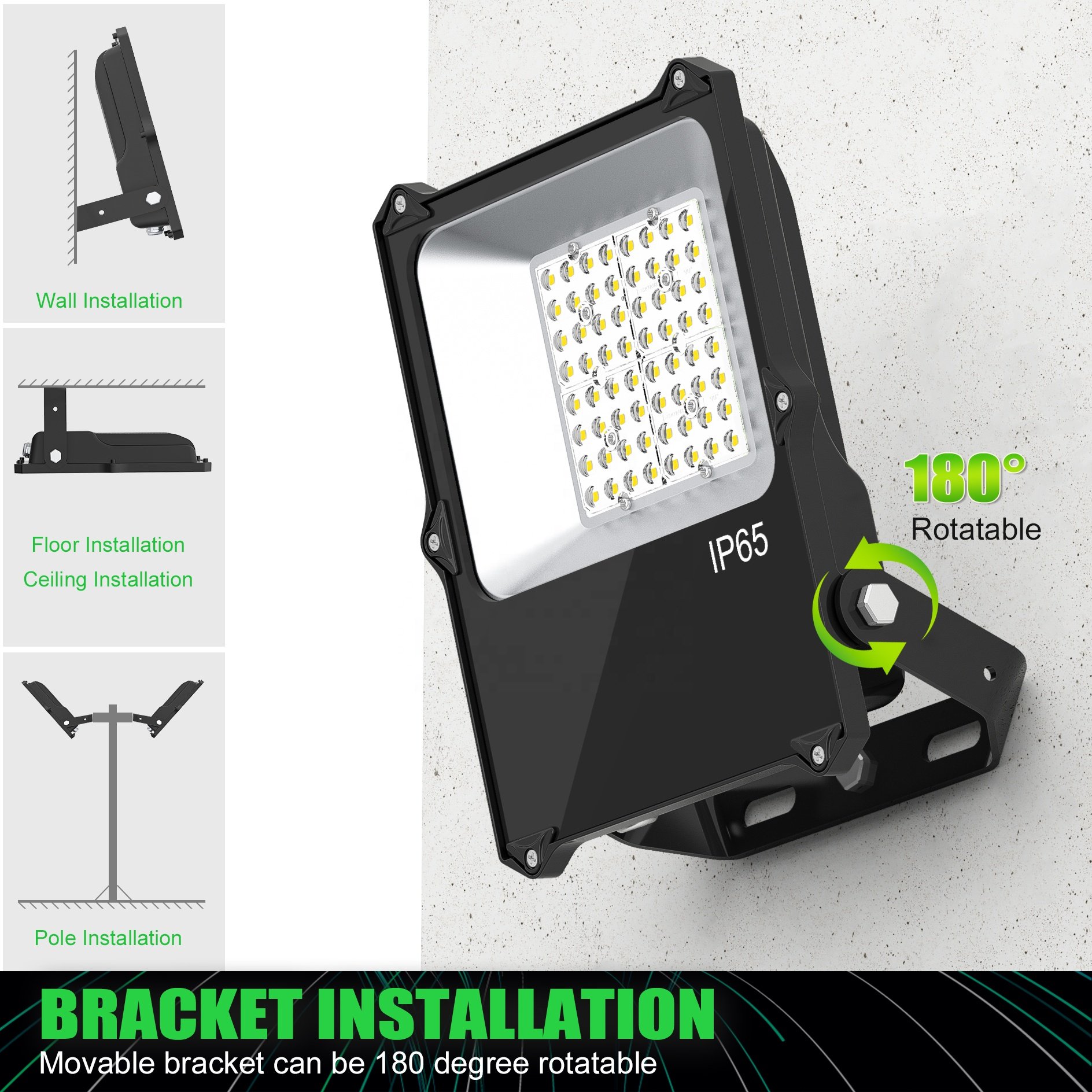 Led Floodlight Ip65 Outdoor Fixture ETL Listed 100w 200w 400w Led Flood Lights Led 150w Flood Light for Yard Garden Playground