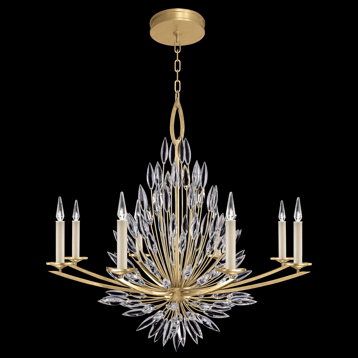 Factory Suppliers Modern Design Indoor K9 Crystal Flower Chandelier Hotel Villa Gold Metal Hanging Crystal Chandelier