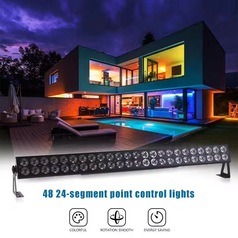Dj Liner Washer Light 48x8W RGBW Led Wall Washer Stage Light With Remote Control for Pub Concert Party Ktv