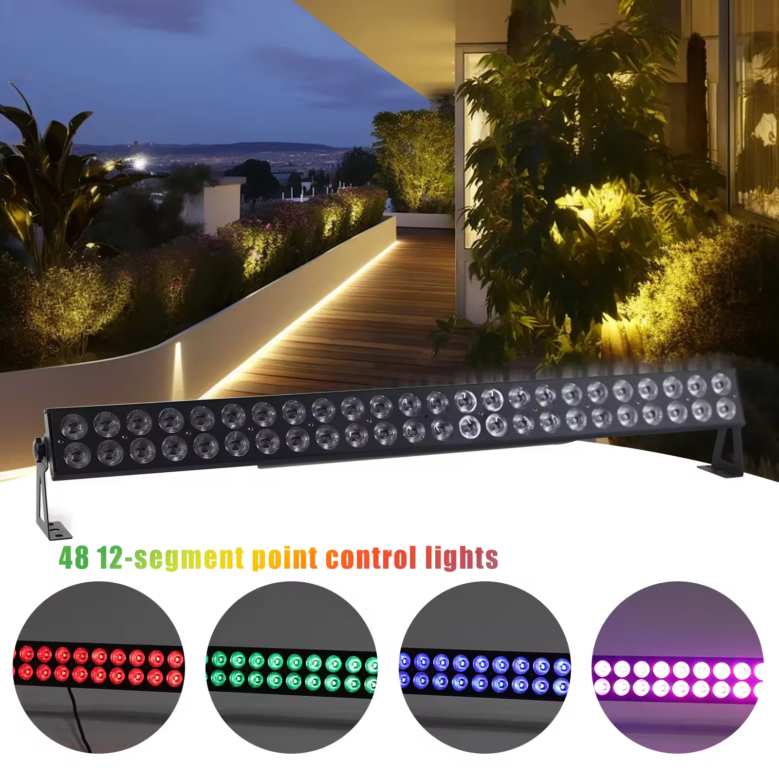 Dj Liner Washer Light 48x8W RGBW Led Wall Washer Stage Light With Remote Control for Pub Concert Party Ktv