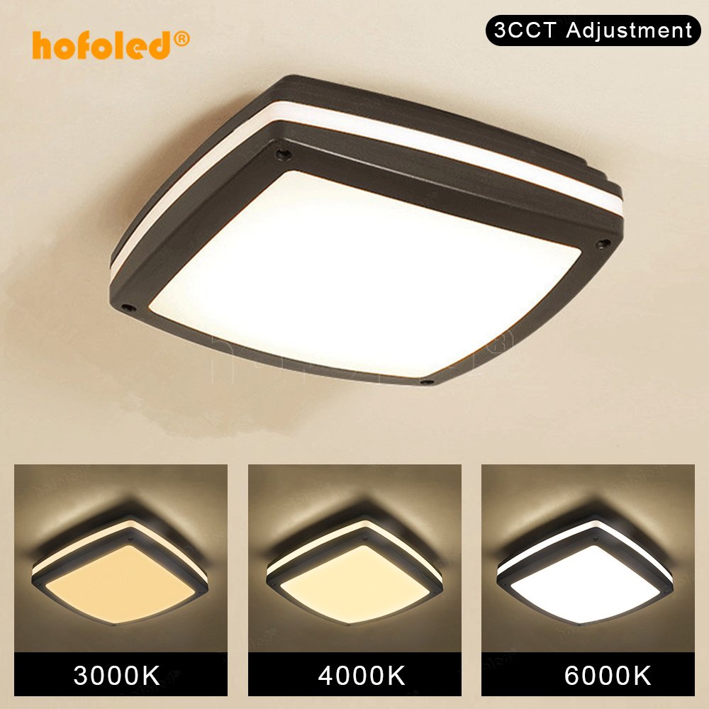 Smart Home Living Room Moisture-proof Surface Mount Indoor Waterproof Aluminum Ceiling Bulkhead Lighting IK10 Outdoor Wall Lamps