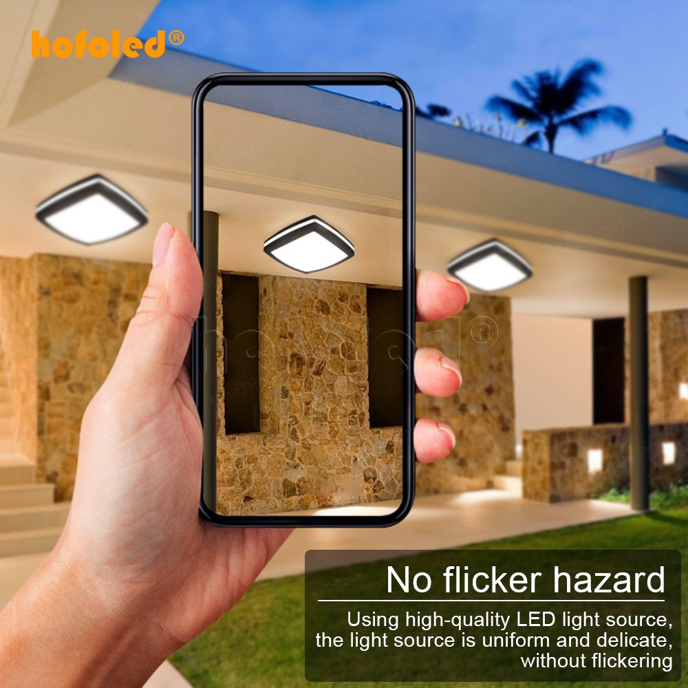 Smart Home Living Room Moisture-proof Surface Mount Indoor Waterproof Aluminum Ceiling Bulkhead Lighting IK10 Outdoor Wall Lamps