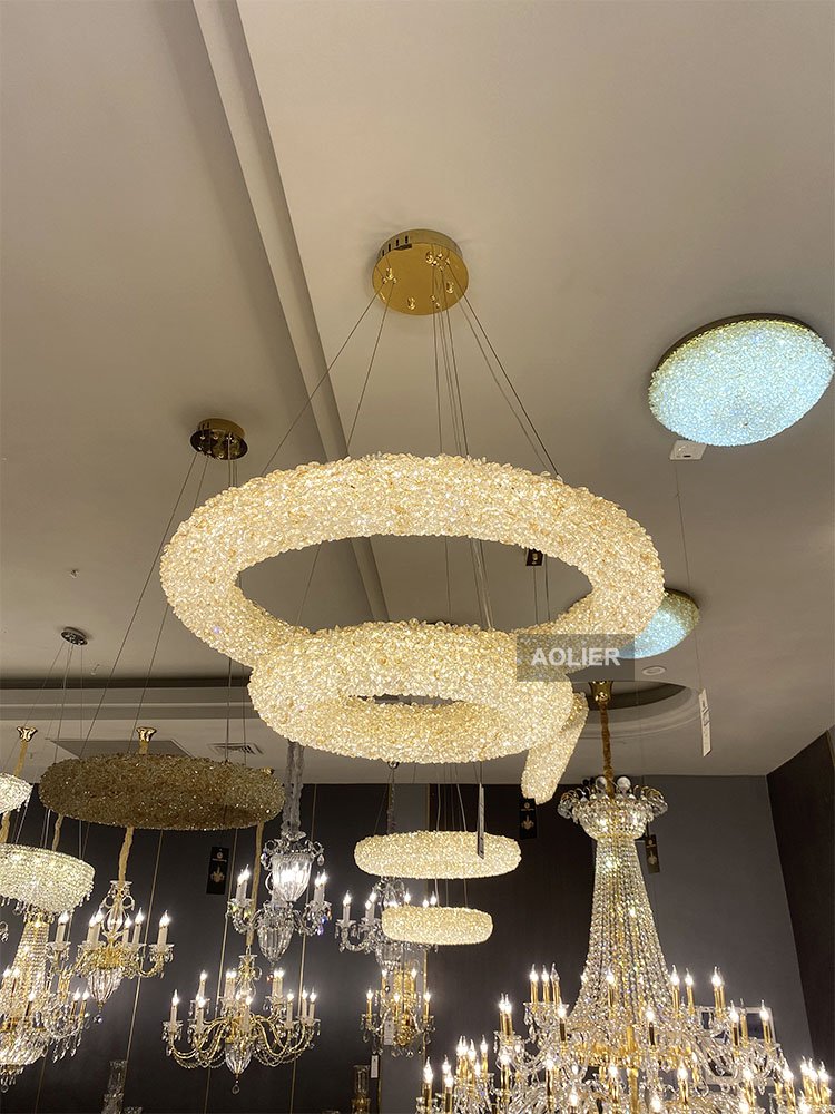 Classics Hanging Crystal Chandeliers for Weddings,chandelier Luxury Crystal High Ceiling for Hotel Lobby,Showroom,villa