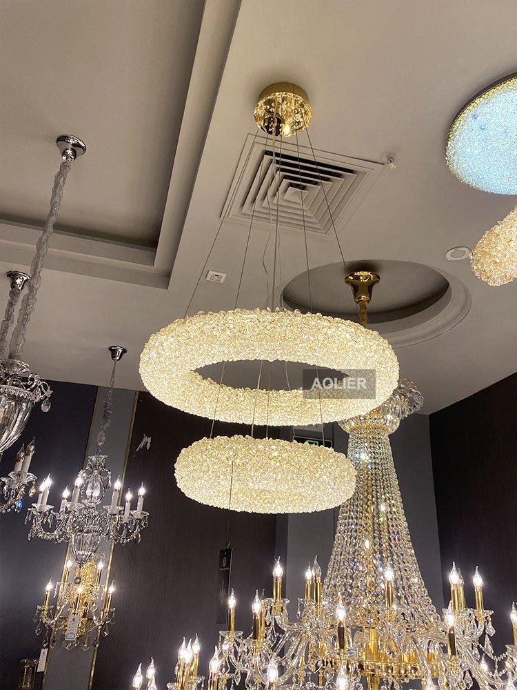 Classics Hanging Crystal Chandeliers for Weddings,chandelier Luxury Crystal High Ceiling for Hotel Lobby,Showroom,villa