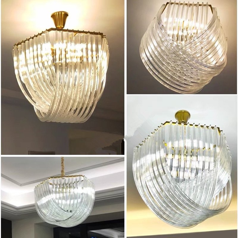 Indoor Decorations Living Room Pendant Lamp Hotel Glass Chandelier Lighting