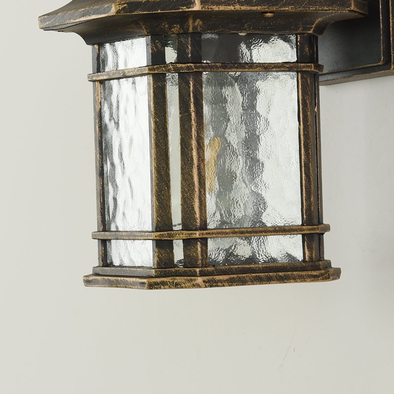 Exteriors Light Wall Aluminium Waterproof IP65 Anti-Rust Matte Bronze Front Porch Light with Glass Outdoor Wall Light
