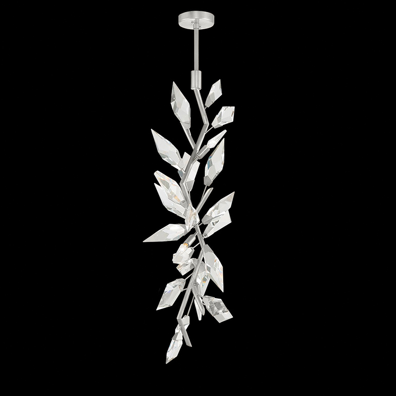 Custom Brass Crystal Tree Branch Modern Luxury Large Chandelier Design American Design Crystal Gold Leaf Branch Pendant Lights