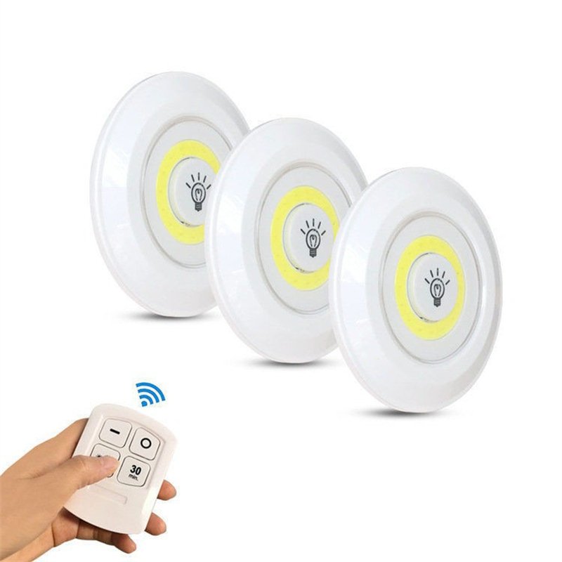 New Dimmable Cabinet Bottom Light with Remote Control Cob LED Wall Lamp Wardrobe Bathroom Lighting Night Light