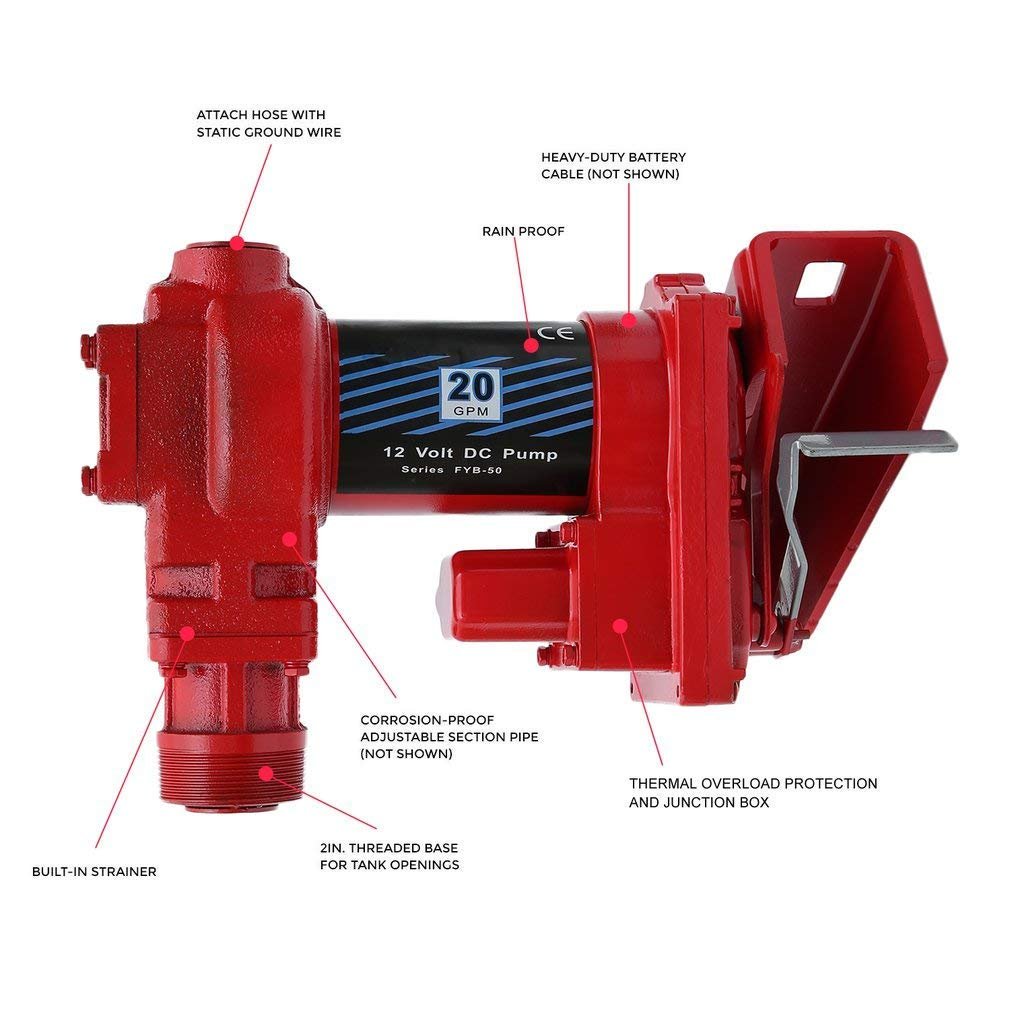 Pompe Electrique 12V Pour Essence - Distributeur Carburant Portable