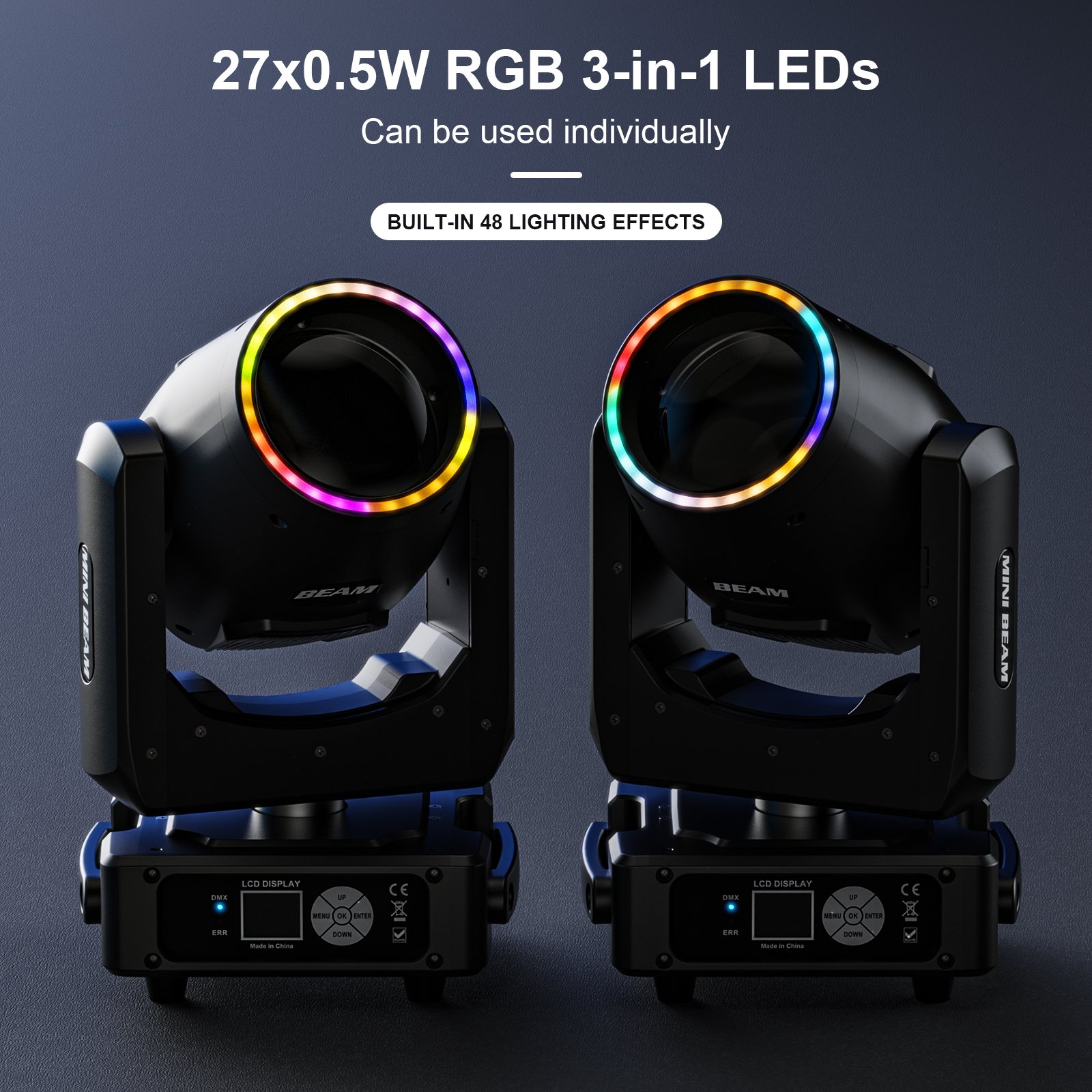 Mini 230W 15 Gobo Zoom Moving Head Lights for Stage Disco DJ Mobile Colorful Fogging Beam Lighting