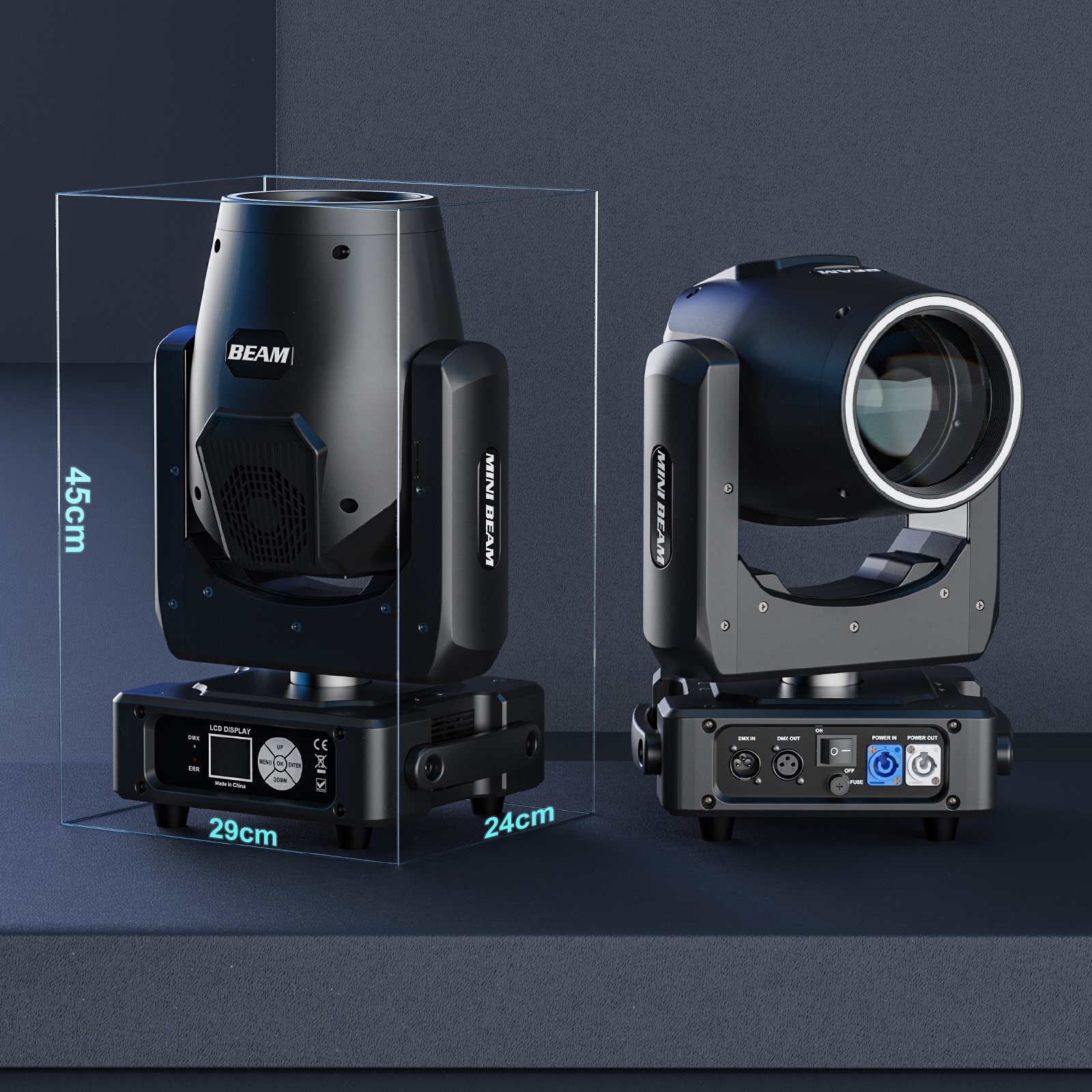 Mini 230W 15 Gobo Zoom Moving Head Lights for Stage Disco DJ Mobile Colorful Fogging Beam Lighting