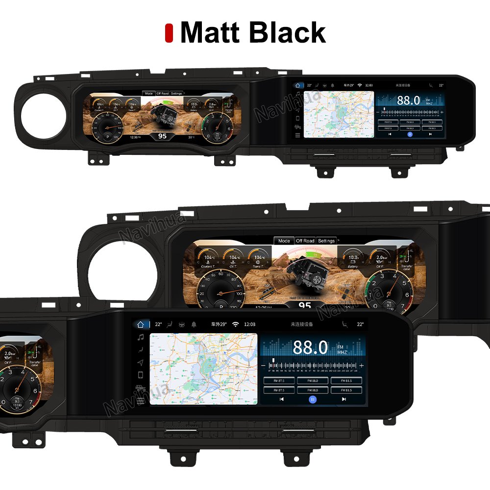 Navihua LCD Instrument Dashboard New Cluster for Jeep Wrangler JL 2018-20200 Digital Cluster Virtual Cockpit Linux System