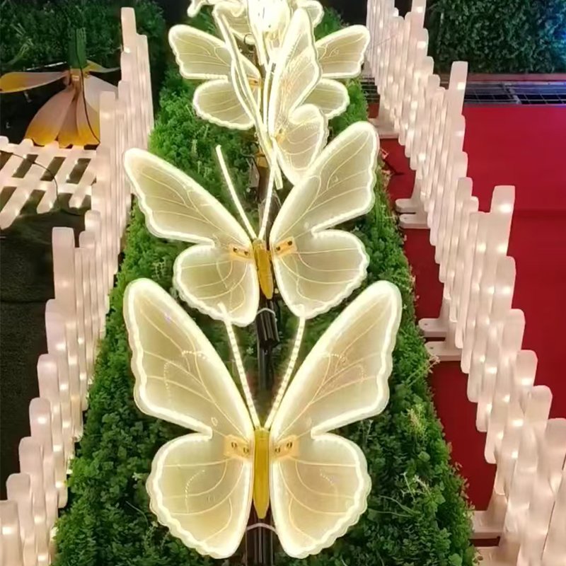 IP65 Waterproof 3D Butterfly Lamp for Outdoor Garden, Villas, and Celebrations