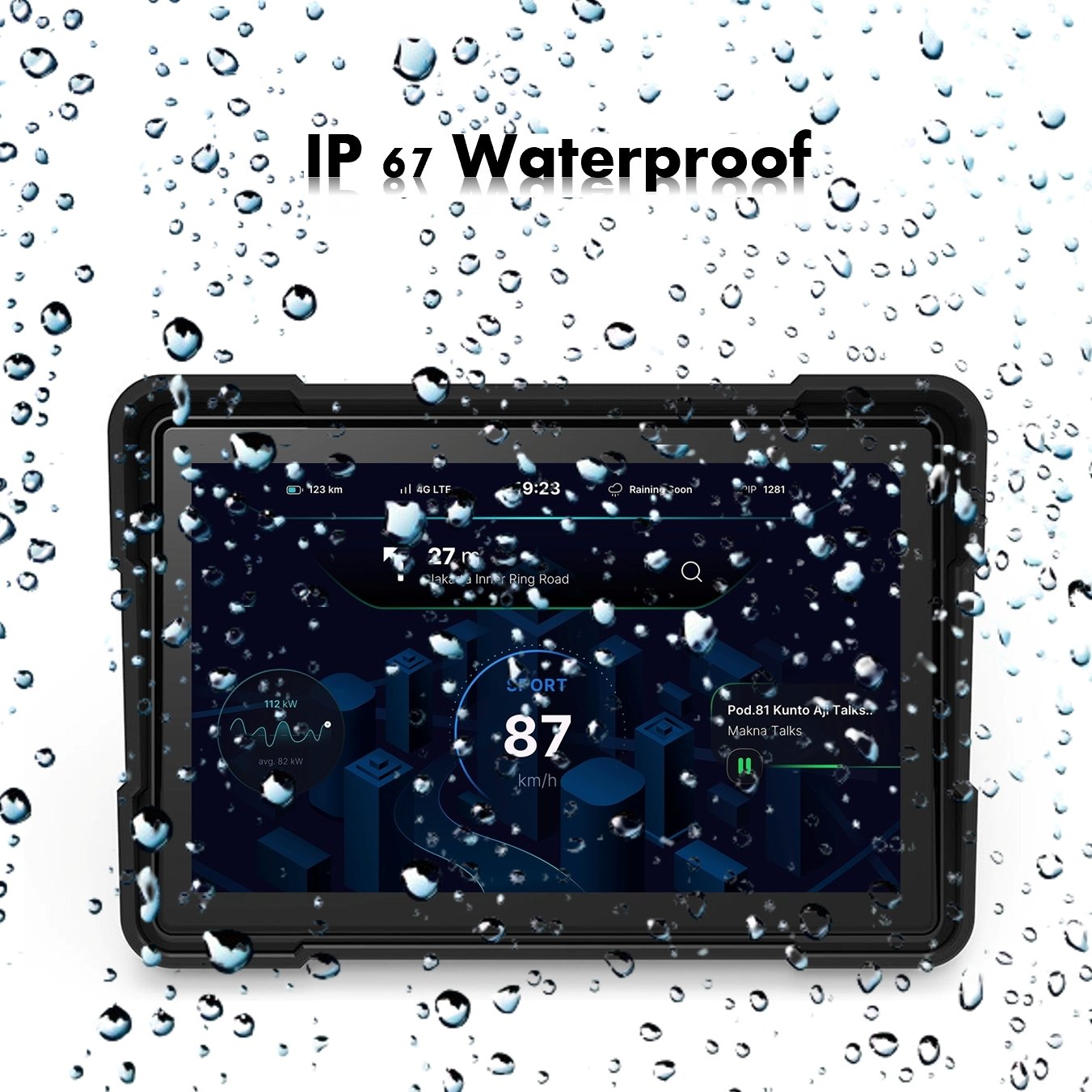 Zmecar New Product Motorcycle Ip67 Waterproof Touch Screen Navigation Motorcycle Accessories Motorcycle Meter