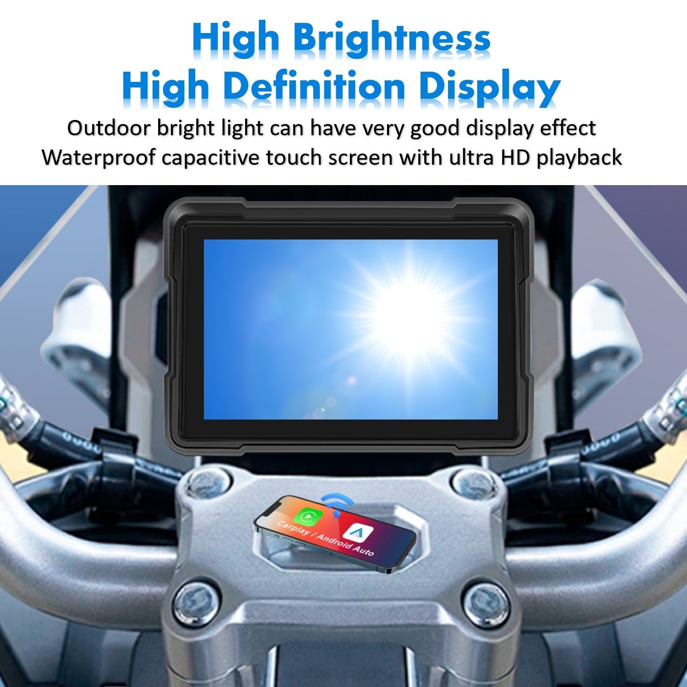 Zmecar New Product Motorcycle Ip67 Waterproof Touch Screen Navigation Motorcycle Accessories Motorcycle Meter