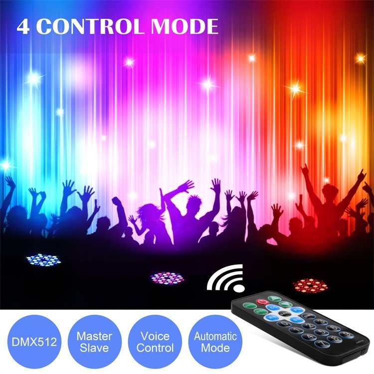 U King RGB Aluminum 72W 36 LEDs PARs DMX512 Party Club Stage Light Led Par