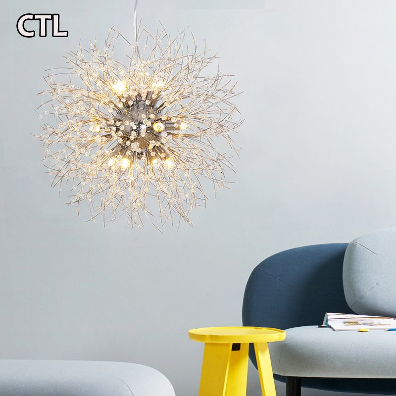 Kitchen Round Metal Gold Pendant Light Decorative Hanging Lamp Living Room Large Modern Luxury K9 Crystal Chandelier
