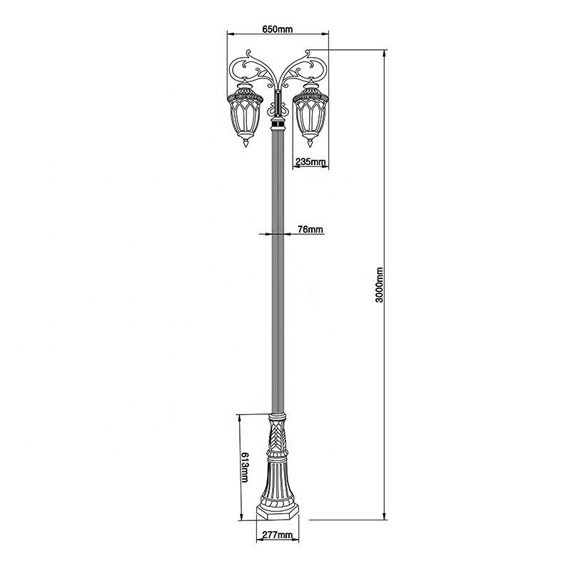 European Style Outdoor LED Courtyard Lights Garden Lawn Villas Decorative Waterproofing IP65 Park Community Solar Garden Lights