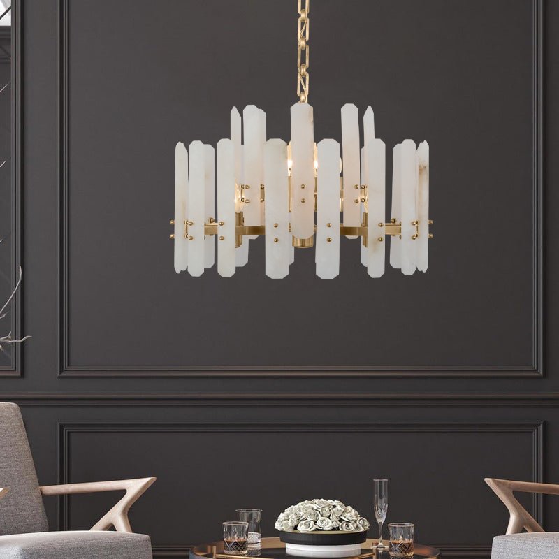 Modern American Design Lighting Alabaster Lamp Chandelier Hotel Villa Living Room Decoration Pendant Light