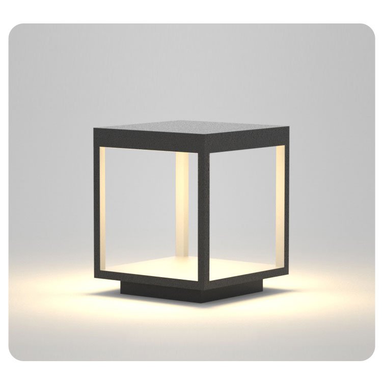 Modern Style Solar Pillar Mount Light Household Main Gate Lights Outdoor Garden Park Landscape Post Top Lighting