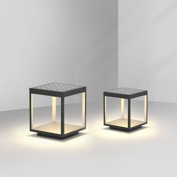 Modern Style Solar Pillar Mount Light Household Main Gate Lights Outdoor Garden Park Landscape Post Top Lighting