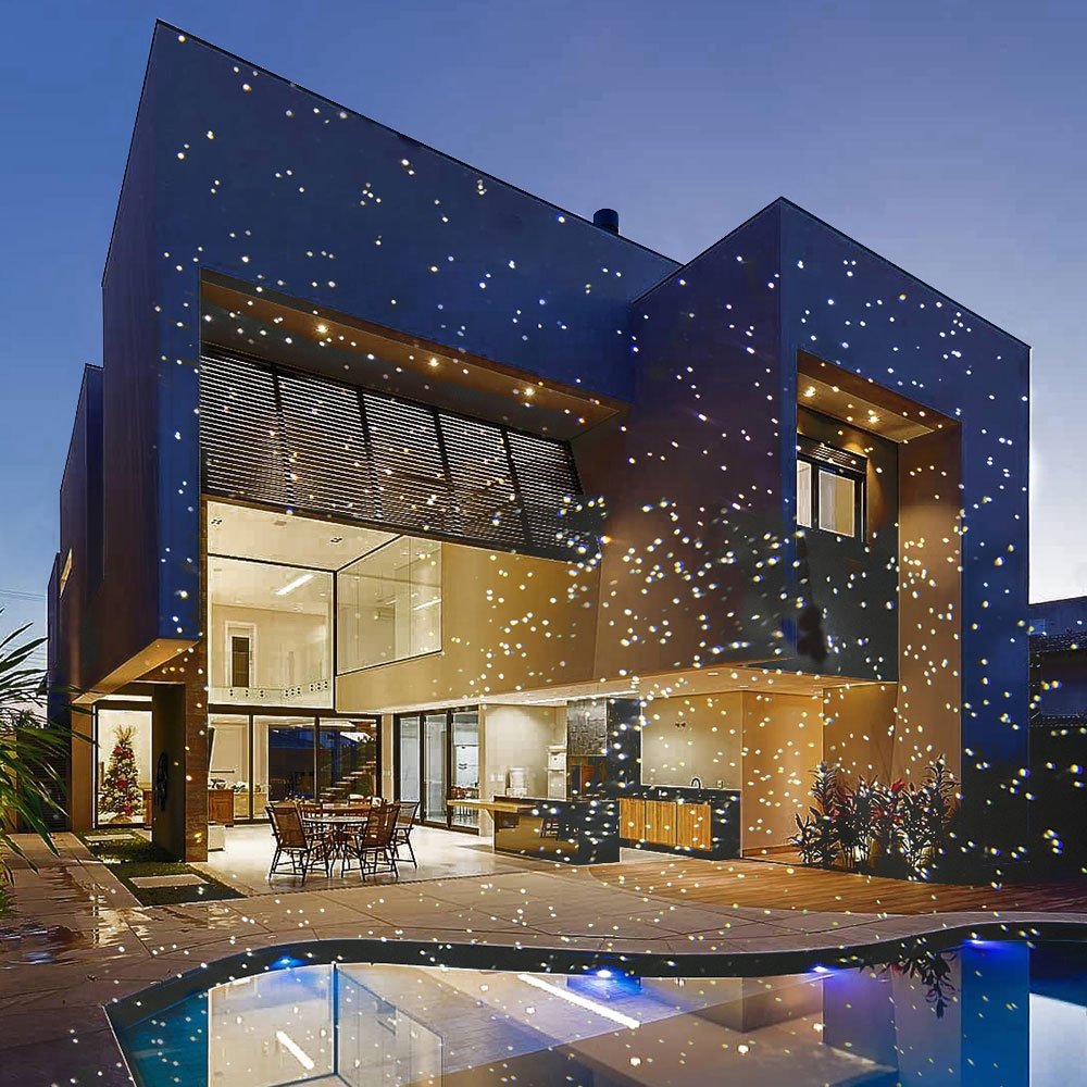 Outdoor White Laser Firefly Lamp Dynamic Park Waterproof LED Tree Spotlight 3.5W Landscape Garden LED Snowfall Projector Lights
