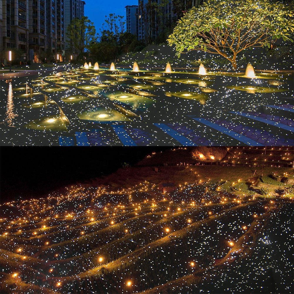 Outdoor White Laser Firefly Lamp Dynamic Park Waterproof LED Tree Spotlight 3.5W Landscape Garden LED Snowfall Projector Lights