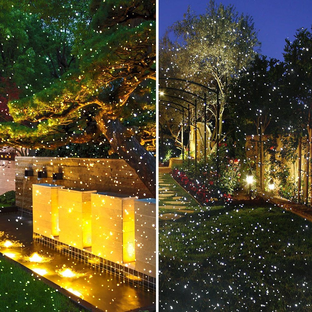 Outdoor White Laser Firefly Lamp Dynamic Park Waterproof LED Tree Spotlight 3.5W Landscape Garden LED Snowfall Projector Lights
