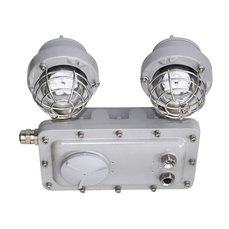 IECEx ATEX Listed Wall Mounted Explosion Proof Double Twin Head Light Emergency Lamp Led Double-head Exit Light