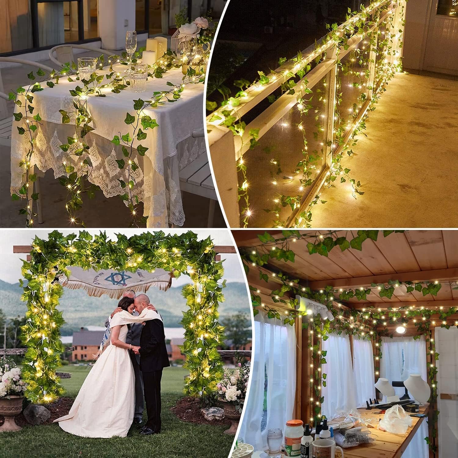 TSINYE 2024 Hot Sale Christmas Multiple Shapes Leaves LED String Fairy Lights for Indoor Plants Christmas Tree Festival Decor
