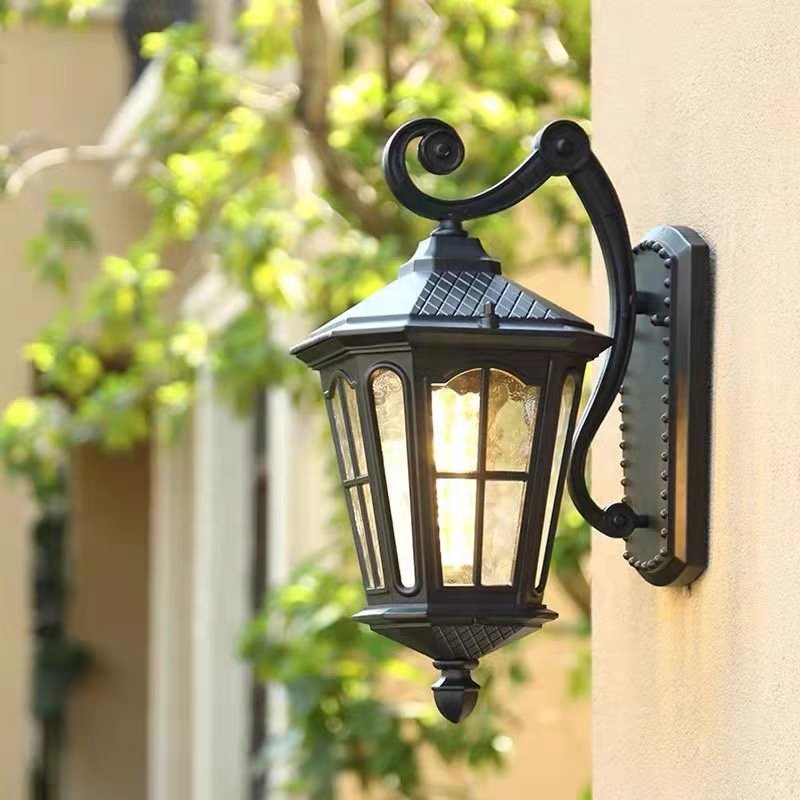American Outdoor Wall Lamp Waterproof Corridor Wall Lamp Antique Villa Courtyard Door LED Wall Lamp