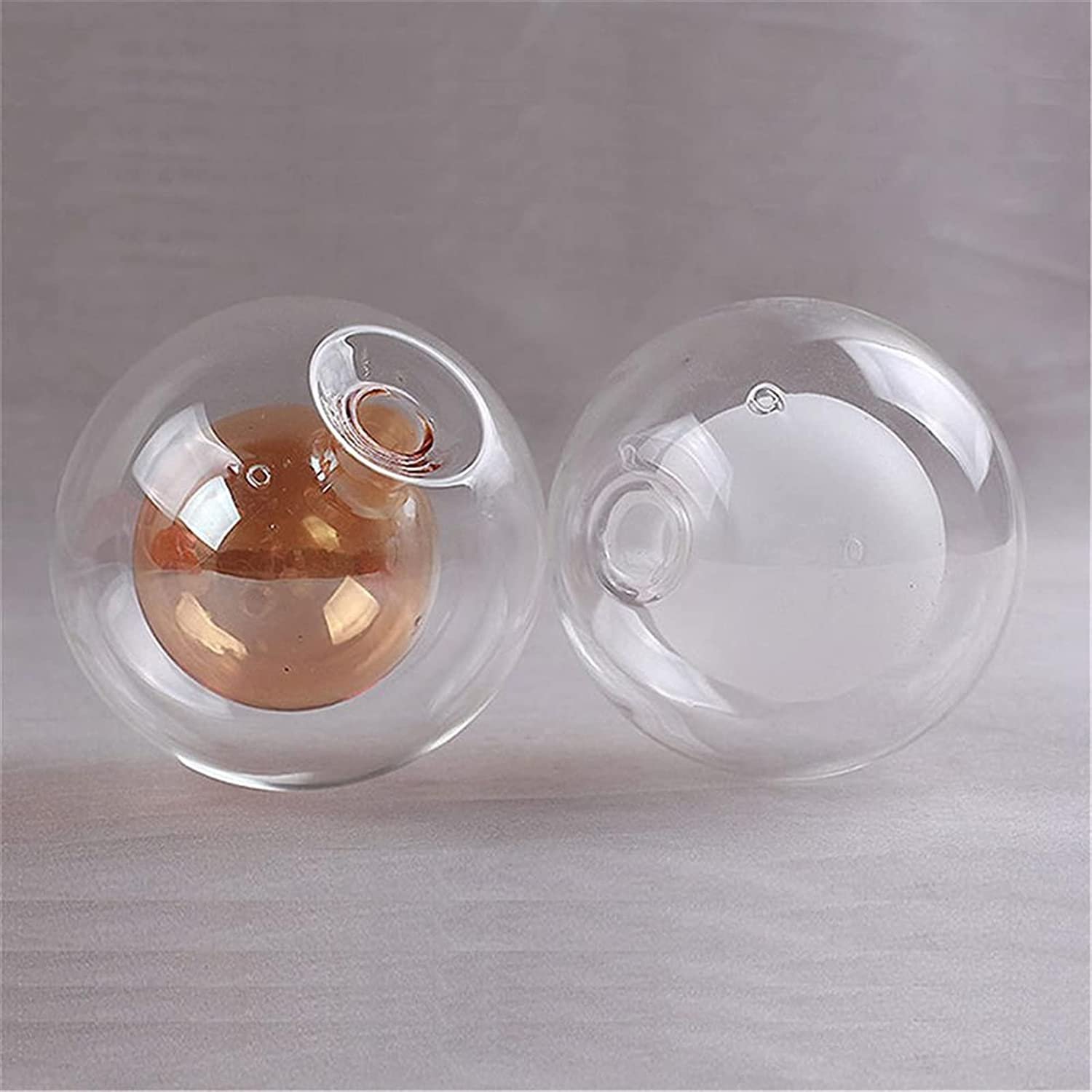 Decorative Round Double Layers Heat Resistant Borosilicate Frosted Glass Lamp Shade with G4 Fitter