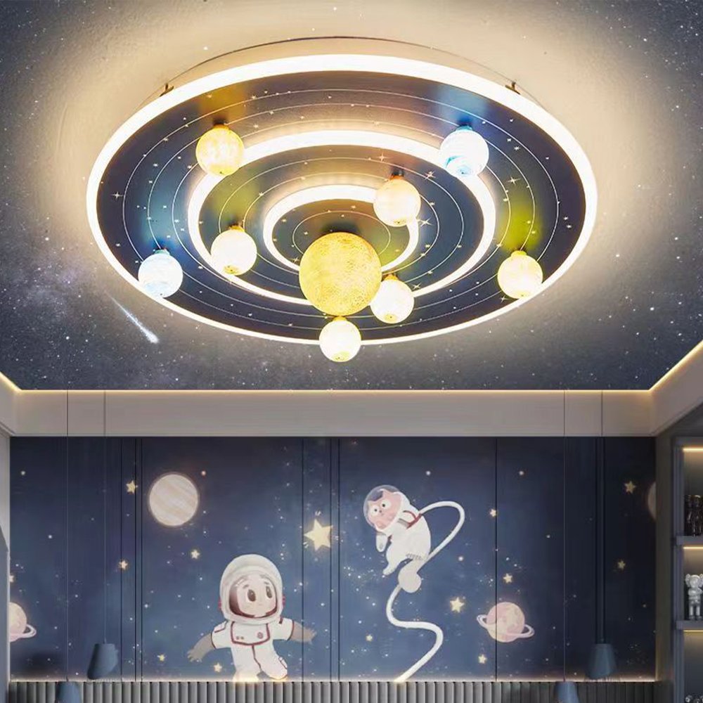 Children's Room Star Trajectory Eye protection Ceiling Light Three Color Stepless Dimming Early Education Bedroom Ceiling Light