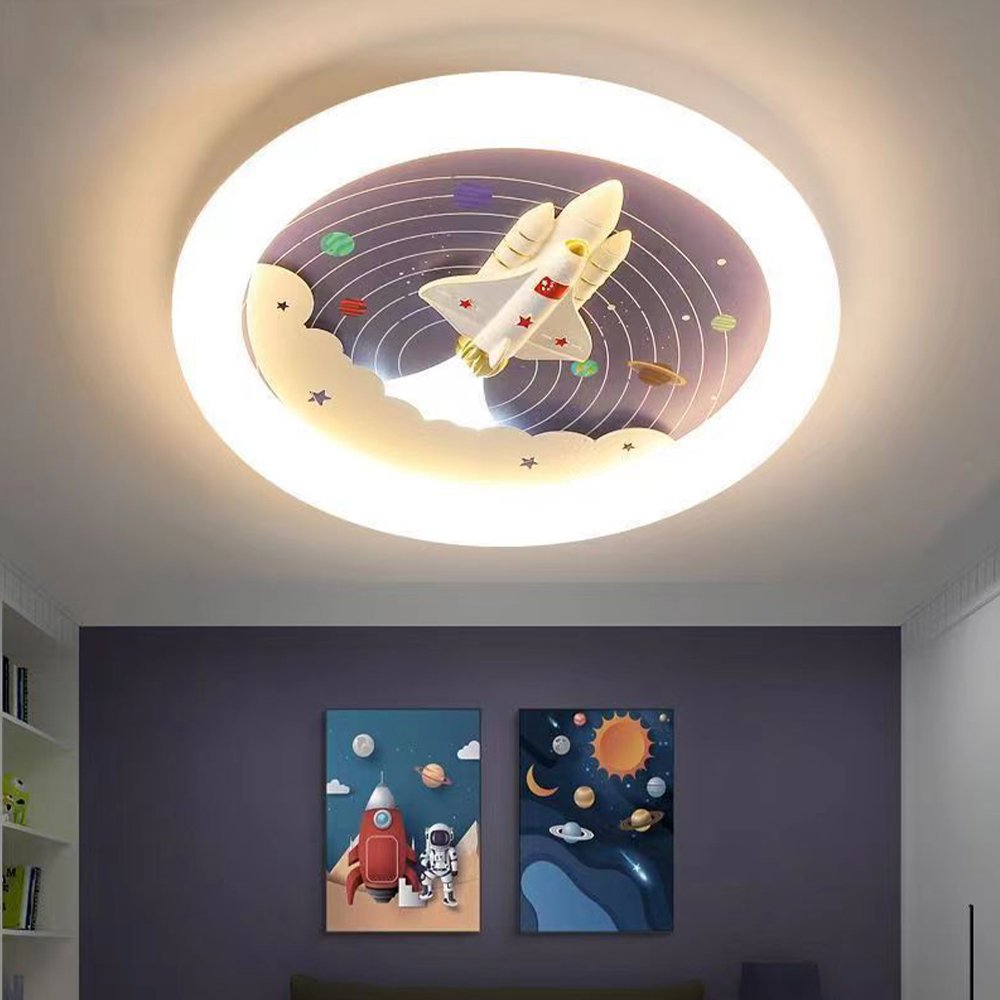 Children's Room Star Trajectory Eye protection Ceiling Light Three Color Stepless Dimming Early Education Bedroom Ceiling Light