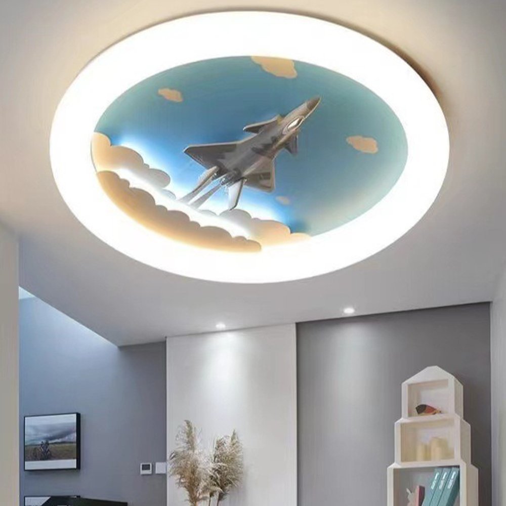 Children's Room Star Trajectory Eye protection Ceiling Light Three Color Stepless Dimming Early Education Bedroom Ceiling Light