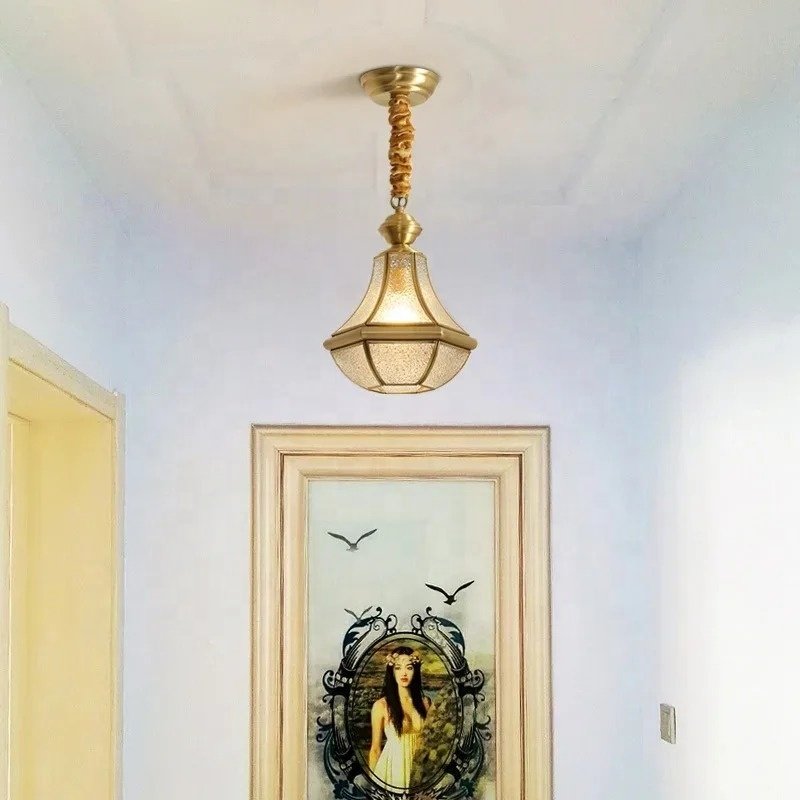 European Luxury All Copper Ceiling Light, Corridor, Study, Balcony, sunlight Room, Grape Rack Chandeliers & Pendant Lights