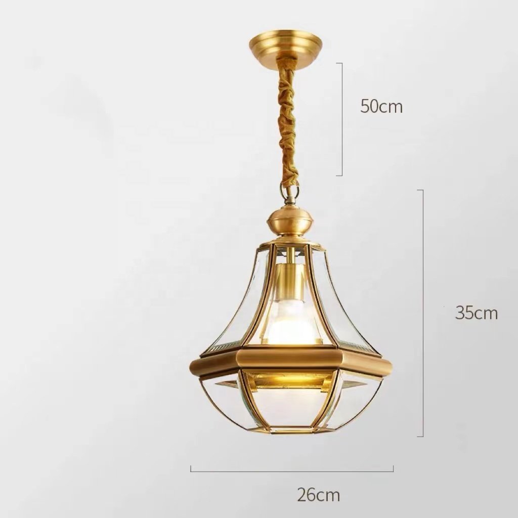 European Luxury All Copper Ceiling Light, Corridor, Study, Balcony, sunlight Room, Grape Rack Chandeliers & Pendant Lights