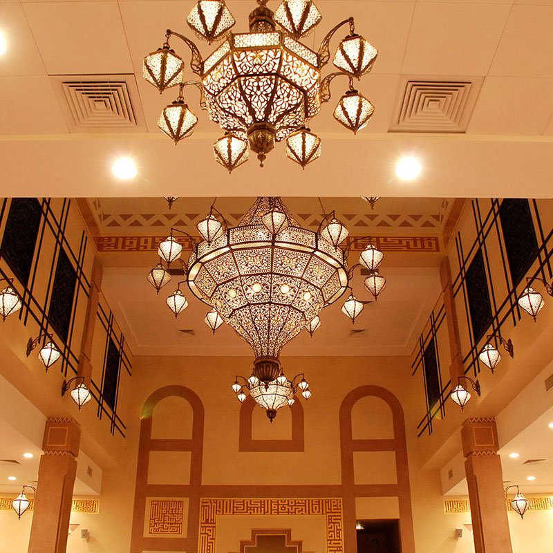 Custom Made Hotel Large Lobby Moroccan Islam Crystal Lighting Islamic Chandelier