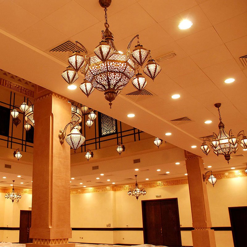 Custom Made Hotel Large Lobby Moroccan Islam Crystal Lighting Islamic Chandelier