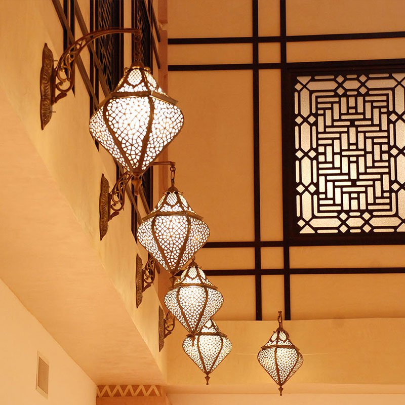 Custom Made Hotel Large Lobby Moroccan Islam Crystal Lighting Islamic Chandelier