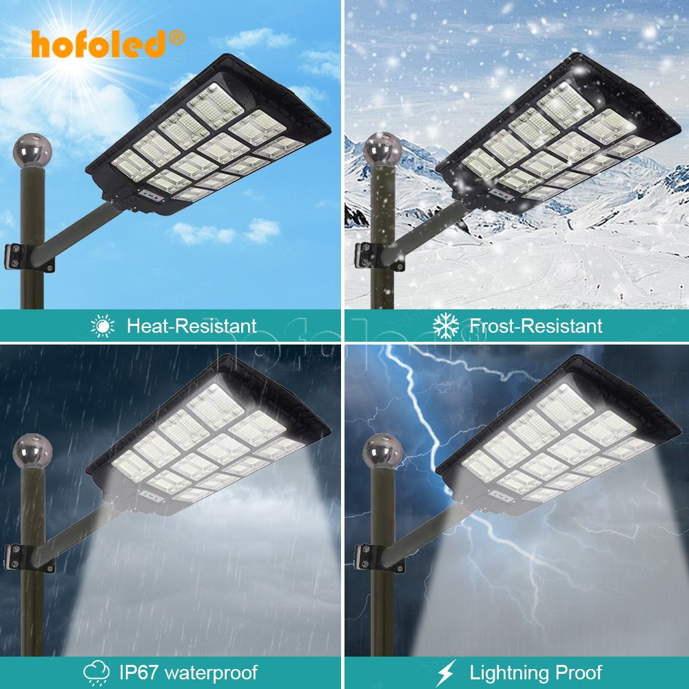 Hotsale Outdoor 1500W High Brightness Sensor Solar Lamp Remote Control Hofoled Waterproof IP67 Stadium LED Solar Street Lighting