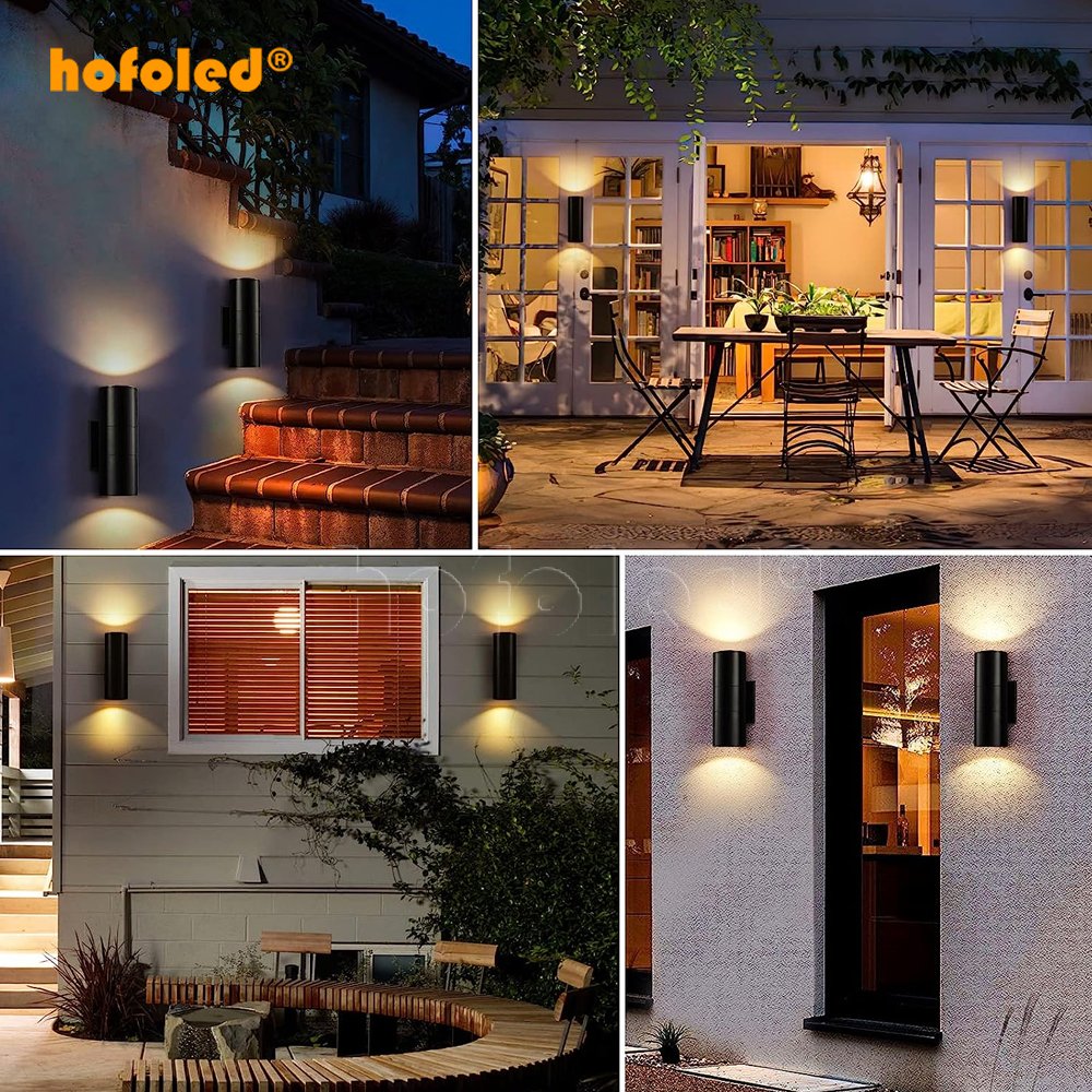 Modern High Quality Outdoor up and Down 10W Decorative Lighting Wall Lamps Waterproof Garden Black LED Wall Lights for Home