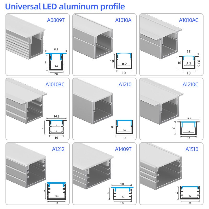 H52 Hot Sale Recessed Aluminum Channel for Ceiling Plaster PC Cover Diffused Heat Plaster Gypsum Drywall Aluminum LED Profile
