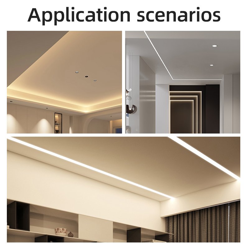 H52 Hot Sale Recessed Aluminum Channel for Ceiling Plaster PC Cover Diffused Heat Plaster Gypsum Drywall Aluminum LED Profile