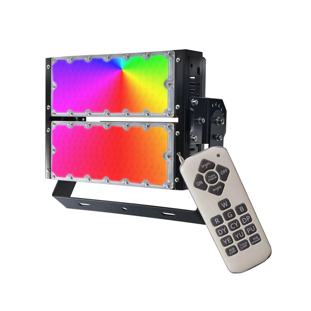 Full Colors Changing RGB RGBW Garden Park Landscape Spotlight Outdoor Remote Control Floodlight 150w 300w 450w Led Flood Light
