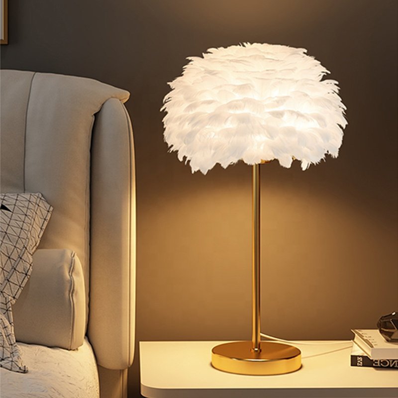 Modern Feather Floor Lamp for Living Room Bedroom Home Decor Luxury Crystal Feather Floor Lamp